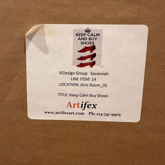 Fab Funky | keep calm and buy shoes girls room framed print - Picture 8 of 8